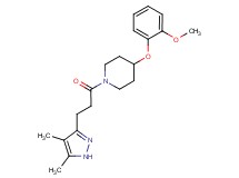 1-[3-(4,5-dimethyl-1H-pyrazol-3-yl)propanoyl]-4-(2-methoxyphenoxy)piperidine