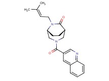 (1S*,5R*)-6-(3-methyl-2-buten-1-yl)-3-(3-quinolinylcarbonyl)-3,6-diazabicyclo[3.2.2]nonan-7-one