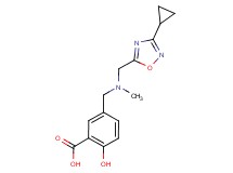 5-{[[(3-cyclopropyl-1,2,4-oxadiazol-5-yl)methyl](methyl)amino]methyl}-2-hydroxybenzoic acid