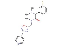 2-(dimethylamino)-2-(3-fluorophenyl)-N-methyl-N-{[3-(4-pyridinyl)-1,2,4-oxadiazol-5-yl]methyl}acetamide