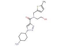 1-(cis-4-aminocyclohexyl)-N-(2-hydroxyethyl)-N-[(5-methyl-2-thienyl)methyl]-1H-1,2,3-triazole-4-carboxamide