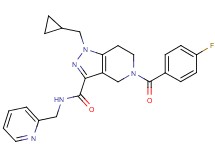 1-(cyclopropylmethyl)-5-(4-fluorobenzoyl)-N-(2-pyridinylmethyl)-4,5,6,7-tetrahydro-1H-pyrazolo[4,3-c]pyridine-3-carboxamide