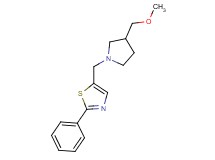 5-{[3-(methoxymethyl)pyrrolidin-1-yl]methyl}-2-phenyl-1,3-thiazole