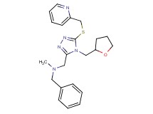 N-methyl-1-phenyl-N-{[5-[(2-pyridinylmethyl)thio]-4-(tetrahydro-2-furanylmethyl)-4H-1,2,4-triazol-3-yl]methyl}methanamine