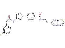 4-(4-{[(3-fluorophenyl)acetyl]amino}-1H-pyrazol-1-yl)-N-(2-imidazo[2,1-b][1,3]thiazol-6-ylethyl)benzamide