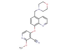 2-methoxy-4-{[5-(morpholin-4-ylmethyl)quinolin-8-yl]oxy}nicotinonitrile