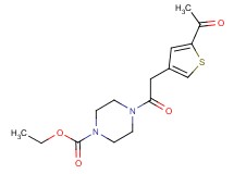 ethyl 4-[(5-acetyl-3-thienyl)acetyl]piperazine-1-carboxylate
