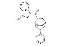 (1S*,5R*)-6-[(1-methyl-1H-indol-3-yl)carbonyl]-3-(2-pyrimidinyl)-3,6-diazabicyclo[3.2.2]nonane