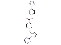 N-[4-(1H-pyrazol-1-yl)phenyl]-1-{[1-(2-pyrimidinyl)-1H-pyrrol-2-yl]methyl}-4-piperidinecarboxamide