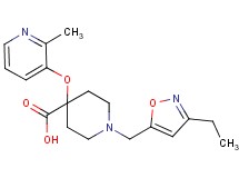 1-[(3-ethylisoxazol-5-yl)methyl]-4-[(2-methylpyridin-3-yl)oxy]piperidine-4-carboxylic acid