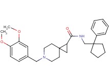 6-(3,4-dimethoxybenzyl)-N-[(1-phenylcyclopentyl)methyl]-6-azaspiro[2.5]octane-1-carboxamide