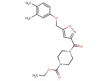 ethyl 4-({5-[(3,4-dimethylphenoxy)methyl]-3-isoxazolyl}carbonyl)-1-piperazinecarboxylate