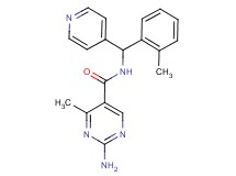 2-amino-4-methyl-N-[(2-methylphenyl)(pyridin-4-yl)methyl]pyrimidine-5-carboxamide