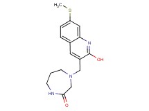 4-{[2-hydroxy-7-(methylthio)-3-quinolinyl]methyl}-1,4-diazepan-2-one
