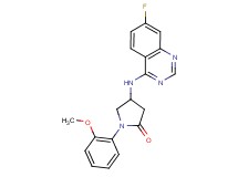 4-[(7-fluoroquinazolin-4-yl)amino]-1-(2-methoxyphenyl)pyrrolidin-2-one