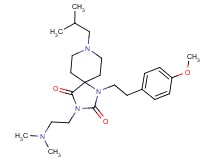 3-[2-(dimethylamino)ethyl]-8-isobutyl-1-[2-(4-methoxyphenyl)ethyl]-1,3,8-triazaspiro[4.5]decane-2,4-dione