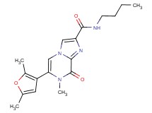 N-butyl-6-(2,5-dimethyl-3-furyl)-7-methyl-8-oxo-7,8-dihydroimidazo[1,2-a]pyrazine-2-carboxamide