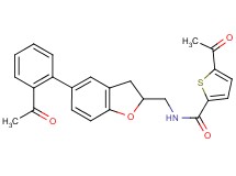 5-acetyl-N-{[5-(2-acetylphenyl)-2,3-dihydro-1-benzofuran-2-yl]methyl}-2-thiophenecarboxamide