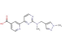 2-(2-{methyl[(1-methyl-1H-pyrazol-4-yl)methyl]amino}pyrimidin-4-yl)isonicotinic acid