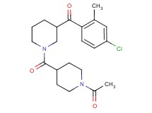 {1-[(1-acetyl-4-piperidinyl)carbonyl]-3-piperidinyl}(4-chloro-2-methylphenyl)methanone