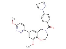 9-methoxy-7-(6-methoxy-3-pyridazinyl)-4-[4-(1H-pyrazol-1-yl)benzoyl]-2,3,4,5-tetrahydro-1,4-benzoxazepine