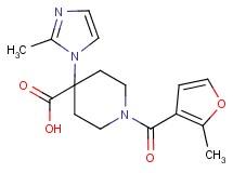 1-(2-methyl-3-furoyl)-4-(2-methyl-1H-imidazol-1-yl)piperidine-4-carboxylic acid