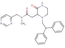 2-[1-(2,2-diphenylethyl)-3-oxo-2-piperazinyl]-N-methyl-N-(4-pyrimidinylmethyl)acetamide