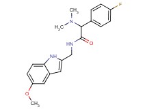 2-(dimethylamino)-2-(4-fluorophenyl)-N-[(5-methoxy-1H-indol-2-yl)methyl]acetamide