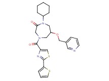 1-cyclohexyl-6-(3-pyridinylmethoxy)-4-{[2-(2-thienyl)-1,3-thiazol-4-yl]carbonyl}-1,4-diazepan-2-one