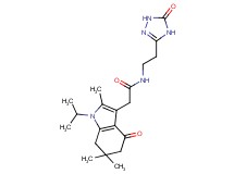2-(1-isopropyl-2,6,6-trimethyl-4-oxo-4,5,6,7-tetrahydro-1H-indol-3-yl)-N-[2-(5-oxo-4,5-dihydro-1H-1,2,4-triazol-3-yl)ethyl]acetamide