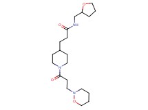 3-{1-[3-(1,2-oxazinan-2-yl)propanoyl]-4-piperidinyl}-N-(tetrahydro-2-furanylmethyl)propanamide