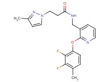 N-{[2-(2,3-difluoro-4-methylphenoxy)-3-pyridinyl]methyl}-3-(3-methyl-1H-pyrazol-1-yl)propanamide