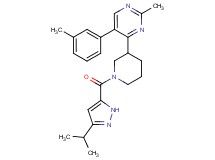 4-{1-[(3-isopropyl-1H-pyrazol-5-yl)carbonyl]-3-piperidinyl}-2-methyl-5-(3-methylphenyl)pyrimidine