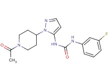N-[1-(1-acetylpiperidin-4-yl)-1H-pyrazol-5-yl]-N'-(3-fluorophenyl)urea