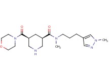(3R*,5S*)-N-methyl-N-[3-(1-methyl-1H-pyrazol-4-yl)propyl]-5-(morpholin-4-ylcarbonyl)piperidine-3-carboxamide