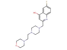 6-fluoro-2-{[4-(2-morpholin-4-ylethyl)piperazin-1-yl]methyl}quinolin-4-ol