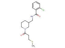 2-chloro-N-({1-[3-(methylthio)propanoyl]-3-piperidinyl}methyl)benzamide