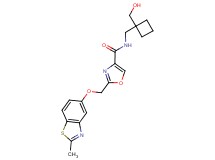 N-{[1-(hydroxymethyl)cyclobutyl]methyl}-2-{[(2-methyl-1,3-benzothiazol-5-yl)oxy]methyl}-1,3-oxazole-4-carboxamide