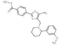 methyl 4-(4-{[2-(3-methoxyphenyl)-1-piperidinyl]methyl}-5-methyl-1,3-oxazol-2-yl)benzoate