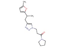 4-[2-(5-methyl-2-furyl)propyl]-1-(3-oxo-3-pyrrolidin-1-ylpropyl)-1H-1,2,3-triazole