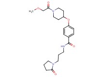 4-{[1-(methoxyacetyl)-4-piperidinyl]oxy}-N-[3-(2-oxo-1-pyrrolidinyl)propyl]benzamide