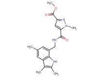 methyl 1-methyl-5-({[(2,3,5-trimethyl-1H-indol-7-yl)methyl]amino}carbonyl)-1H-pyrazole-3-carboxylate