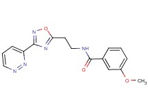 3-methoxy-N-{2-[3-(3-pyridazinyl)-1,2,4-oxadiazol-5-yl]ethyl}benzamide