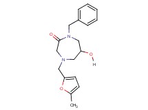 1-benzyl-6-hydroxy-4-[(5-methyl-2-furyl)methyl]-1,4-diazepan-2-one