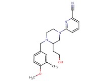 6-[3-(2-hydroxyethyl)-4-(4-methoxy-3-methylbenzyl)-1-piperazinyl]-2-pyridinecarbonitrile