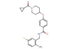 4-{[1-(cyclopropylcarbonyl)-4-piperidinyl]oxy}-N-(5-fluoro-2-methylbenzyl)benzamide