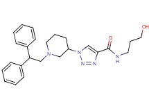 1-[1-(2,2-diphenylethyl)-3-piperidinyl]-N-(3-hydroxypropyl)-1H-1,2,3-triazole-4-carboxamide