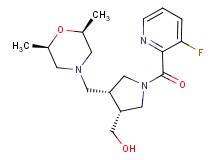 {(3R*,4R*)-4-{[(2R*,6S*)-2,6-dimethylmorpholin-4-yl]methyl}-1-[(3-fluoropyridin-2-yl)carbonyl]pyrrolidin-3-yl}methanol