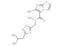 N-[(3-isobutyl-1,2,4-oxadiazol-5-yl)methyl]-N,6-dimethylimidazo[2,1-b][1,3]thiazole-5-carboxamide