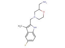 ({4-[(5-fluoro-3-methyl-1H-indol-2-yl)methyl]morpholin-2-yl}methyl)amine